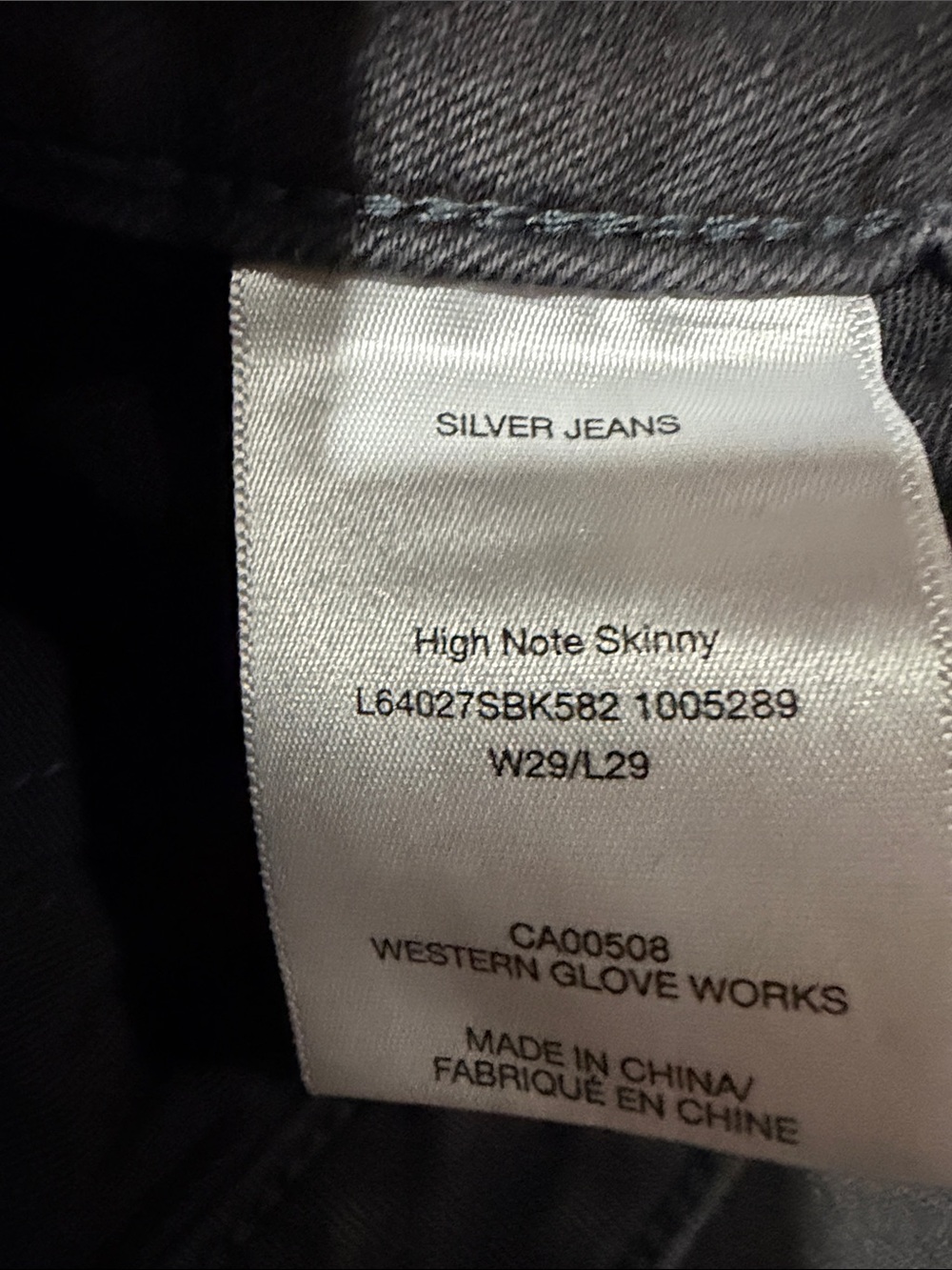 Silver Jeans High-Rise skinny Jeans in off black - Picture 3 of 3